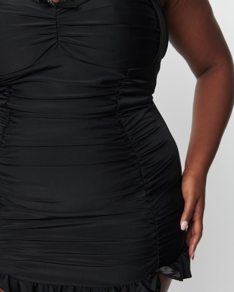 Black halter swim dress new arrivals